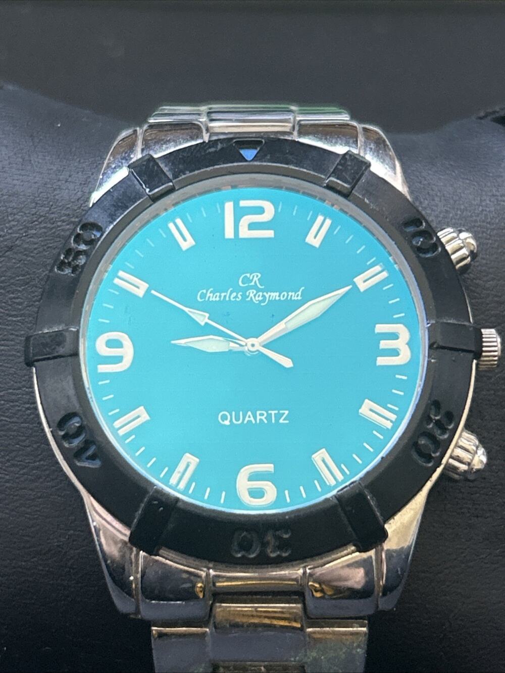 Charles Raymond Blue Tinted Crystal Men’s Quartz Watch
